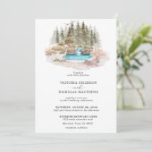 Invitation Rustic Mountain Forest Evergreen Tree Wedding (Debout devant)