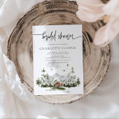 Invitation Rustic Mountain Forest Outdoor Bridal Shower