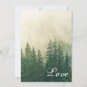 Invitation Rustic Mountain Forest Pine Trees Nature Mariage (Dos)