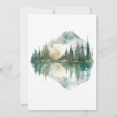 Invitation Rustic Mountain Lake Aquarelle Couples Douche (Dos)