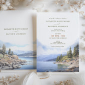 Invitation Rustic Mountain Lake Lac Mariage Lac Tahoe