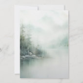 Invitation Rustic Mountain Lake Misty Pines Modern Wedding (Dos)