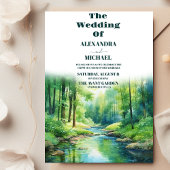 Invitation Rustic Mountain Mariage forestier