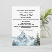 Invitation Rustic Mountain Outdoorsy Mariage d'aventure (Debout devant)