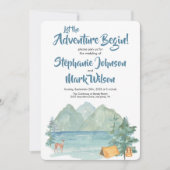 Invitation Rustic Mountain Watercolor Aventure Commencer le M (Devant)