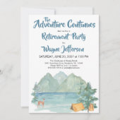 Invitation Rustic Mountain Watercolor Aventure Retraite  (Devant)