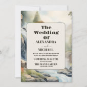 Invitation Rustic Mountain Waterfall Boho Mariage (Devant)