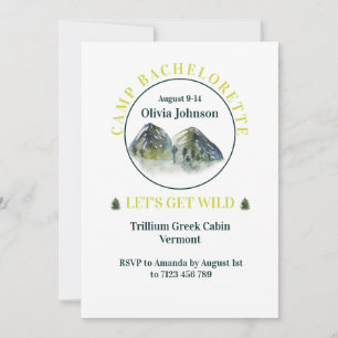 Invitation Rustic Mountain Weekend Bachelorette Party