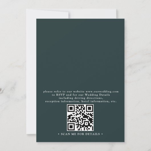 Invitation Rustic Mountain Wildflower Boho QR code Wedding (Dos)