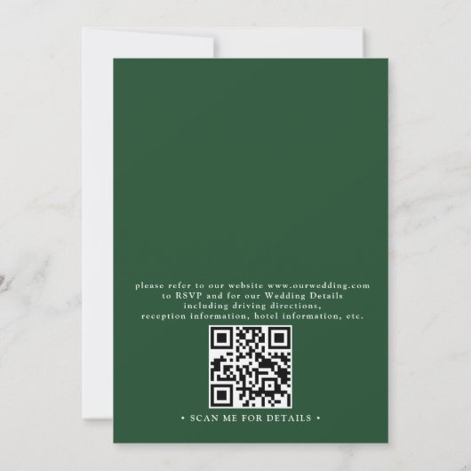Invitation Rustic Mountain Wildflower Boho QR Code Wedding (Dos)