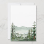 Invitation Rustic Mountain Woodland Forêt extérieure Mariage  (Dos)