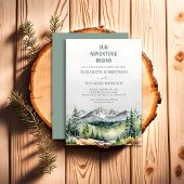 Invitation Rustic Mountains Aventure commence Mariage