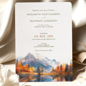 Invitation Rustic Mountains Lake Automne Mariage d'hiver