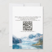 Invitation Rustic Mountains Lake Montana QR Code Wedding (Dos)
