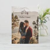Invitation Rustic Mountains Landscape Romantic Photo Wedding (Debout devant)
