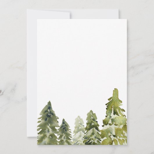 Invitation Rustic Mountains Pine (Dos)