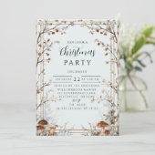 Invitation Rustic Nature-Inspired Holiday (Debout devant)