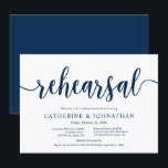 Invitation Rustic Navy Blue, répétition Mariage et dîner<br><div class="desc">Moderne Rustique, Mariage Rehearsal Dinner Invitation card. Planifier un dîner de répétition mariage avec la future mariée et la future Groom, avant leur grande journée? Invitation les invités avec cette carte d'invitation pour le dîner de répétition Mariage. Ajoutez les détails de votre dîner de répétition dans la police correspondante /...</div>