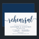 Invitation Rustic Navy Blue, répétition Mariage et dîner<br><div class="desc">Moderne Rustique, Mariage Rehearsal Dinner Invitation card. Planifier un dîner de répétition mariage avec la future mariée et la future Groom, avant leur grande journée? Invitation les invités avec cette carte d'invitation pour le dîner de répétition Mariage. Ajoutez les détails de votre dîner de répétition dans la police correspondante /...</div>