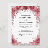 Invitation Rustic Neutral Boho Floral Wedding (Devant)