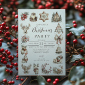 Invitation Rustic Neutral Christmas Celebration