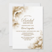 Invitation Rustic Neutral Floral Bridal Shower (Devant)