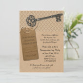 Invitation Rustic New Home Fête de réchauffement ménager (Debout devant)