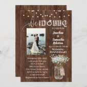 Invitation Rustic Nous faisons toujours l'anniversaire du mar (Devant / Derrière)