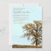 Invitation Rustic Oak Tree Autumn Wedding (Devant)