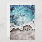 Invitation Rustic Ocean | Fête de fiançailles sur la plage (Dos)