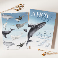 Rustic Ocean Whale Ahoy C'est un Baby shower garço