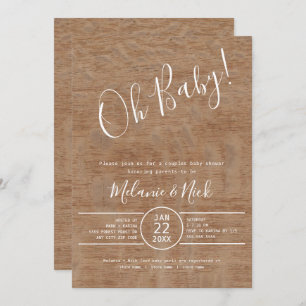 Invitation Rustic Oh Baby baby shower