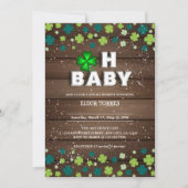 Invitation Rustic Oh Baby St. Patrick's Day Baby shower (Devant)