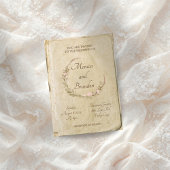 Invitation Rustic Old Paper Wreath