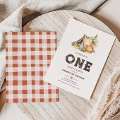 Invitation Rustic One Happy Camper Anniversaire