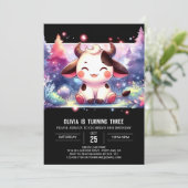 Invitation Rustic Online Vache Anniversaire (Debout devant)