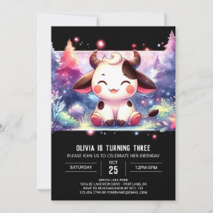 Invitation Rustic Online Vache Anniversaire
