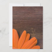 Invitation Rustic Orange Daisy et Barn Wood fête d'anniversai (Dos)