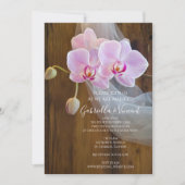 Invitation Rustic Orchid Elegance Pays Barne Mariage (Devant)