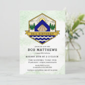 Invitation Rustic Outdoorsman 80e anniversaire de fête Invita (Debout devant)