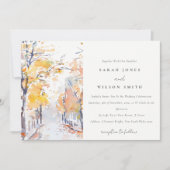 Invitation Rustic Pastel Automne Automne Mariage Paysage d'au (Devant)