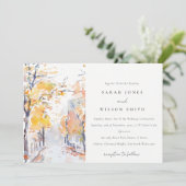 Invitation Rustic Pastel Automne Automne Mariage Paysage d'au (Debout devant)