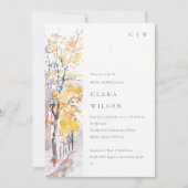 Invitation Rustic Pastel Automne Fête des mariées Paysage Aut (Devant)