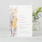 Invitation Rustic Pastel Automne Fête des mariées Paysage Aut (Debout devant)