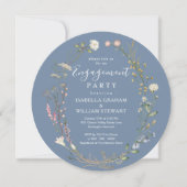 Invitation Rustic Periwinkle Boho Fleur sauvage (Devant)