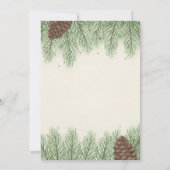 Invitation Rustic Pine Cones & Fir Christmas Holiday Party (Dos)