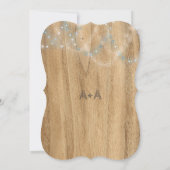 Invitation Rustic Pine Lodge Mariage d'hiver (Dos)