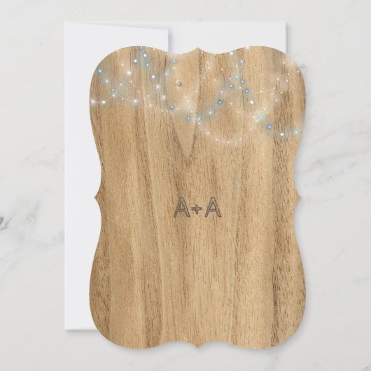 Invitation Rustic Pine Lodge Mariage d'hiver (Dos)