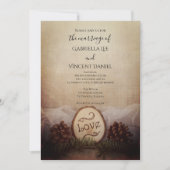 Invitation Rustic Pines Woods Mariage (Devant)