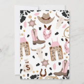 Invitation Rustic Pink Saddle Up 2e Rodéo 2e anniversaire (Dos)